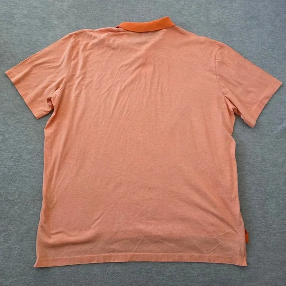 Polo Ralph Lauren Mens XL Pima Cotton Micro Stripe Polo Shirt Orange White - Picture 6 of 8
